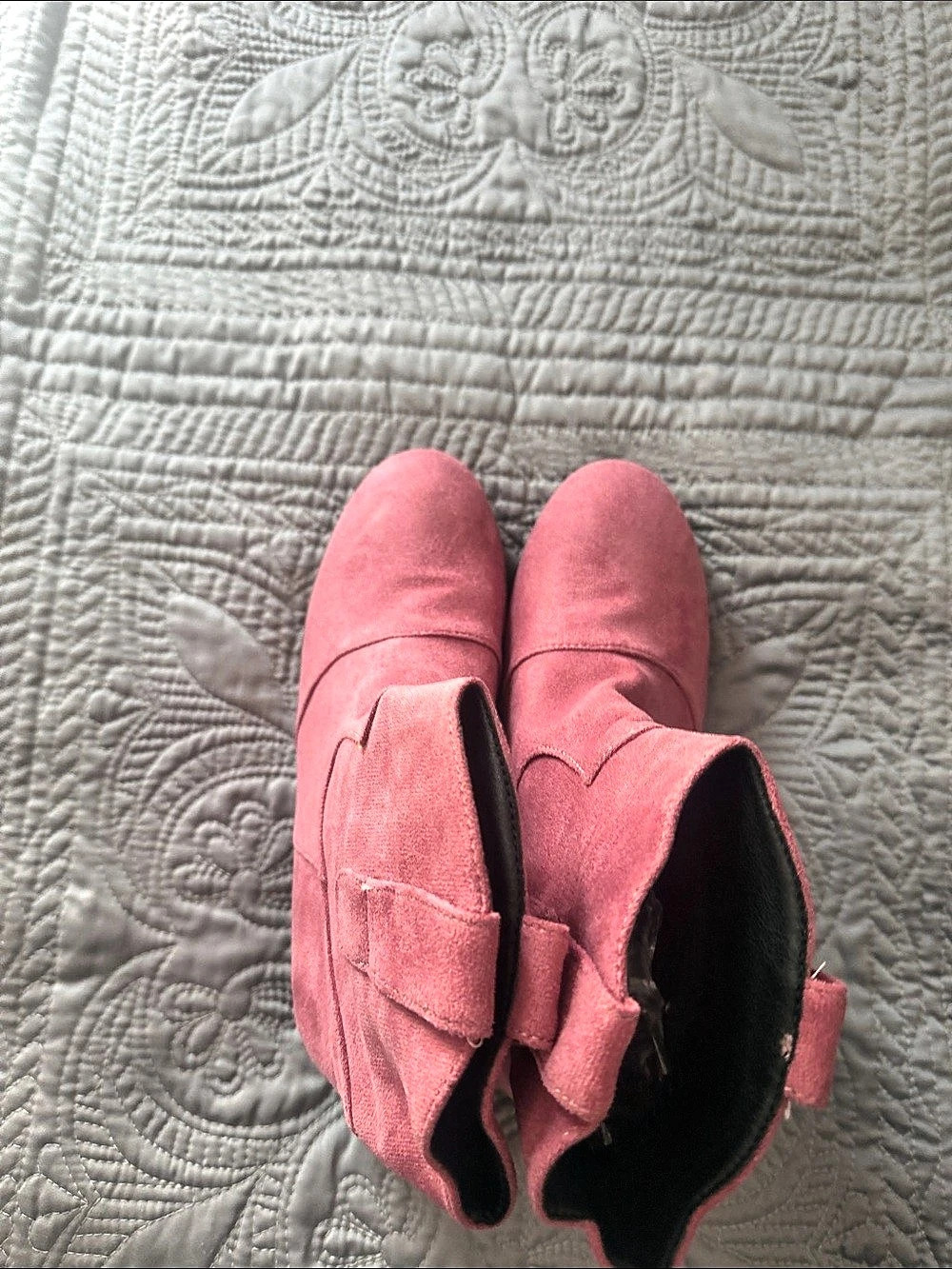 Women's Pink Ankle Boots EU 38 Like New - Picture 3 of 3